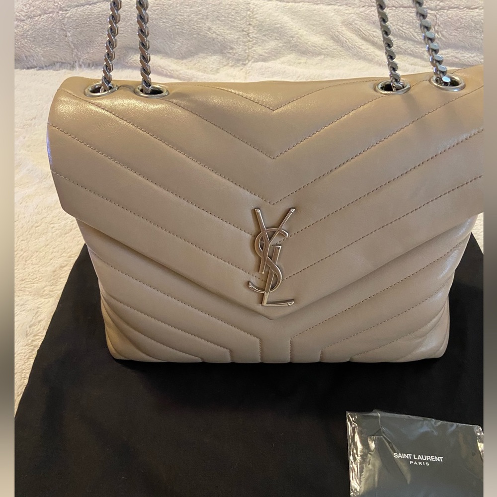YSL LouLou medium Matelasse Chevron bag
